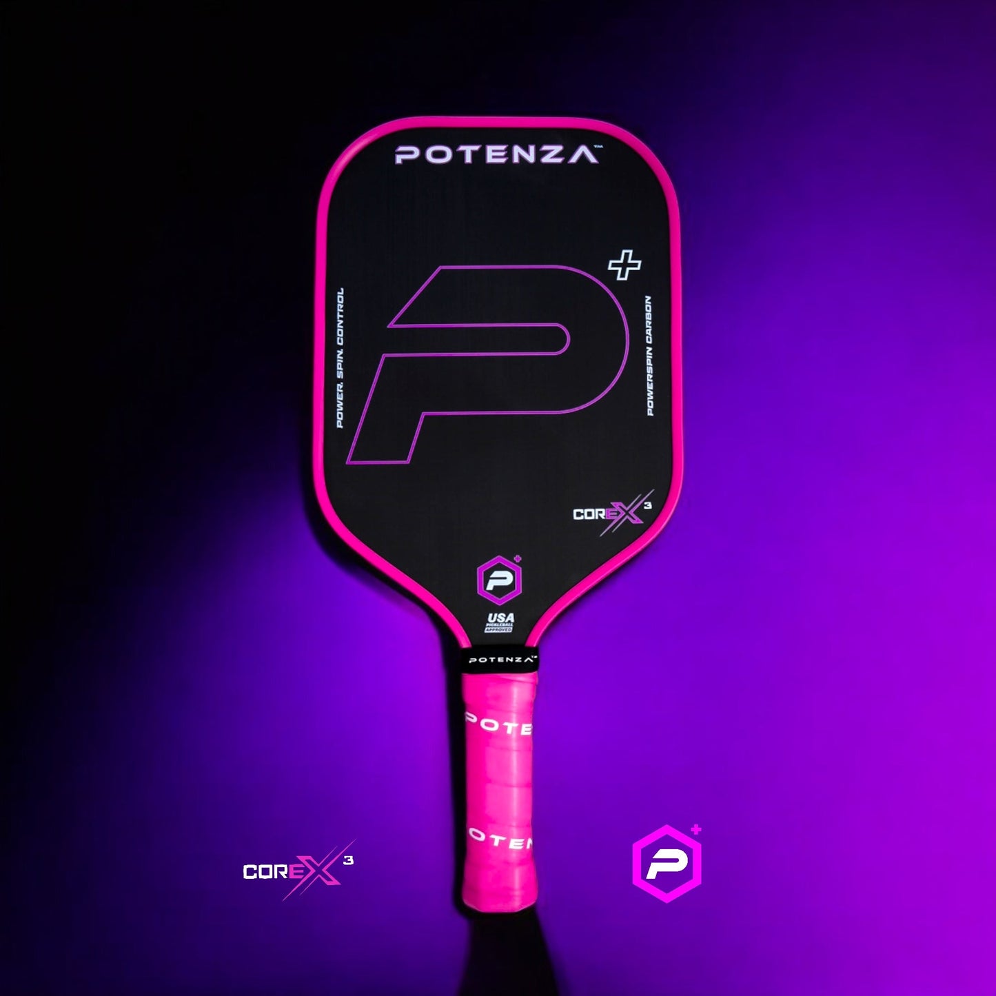 P+ PowerSpin Carbon COREx3 (Neon Pink)