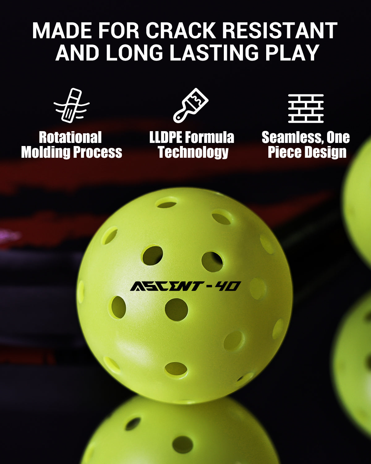 ASCENT OUTDOOR TOURNAMENT  PICKLEBALLS - 4 PACK