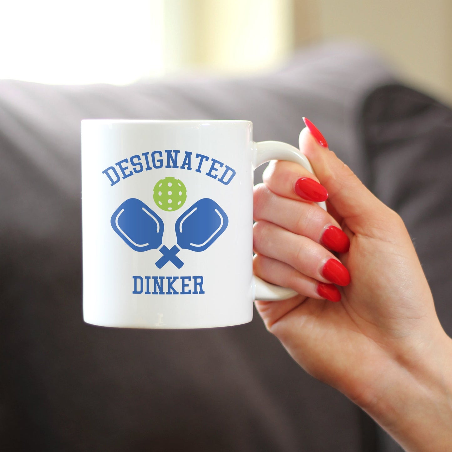 Designated Dinker - Funny Pickleball Coffee Mug Gifts for Women and Men