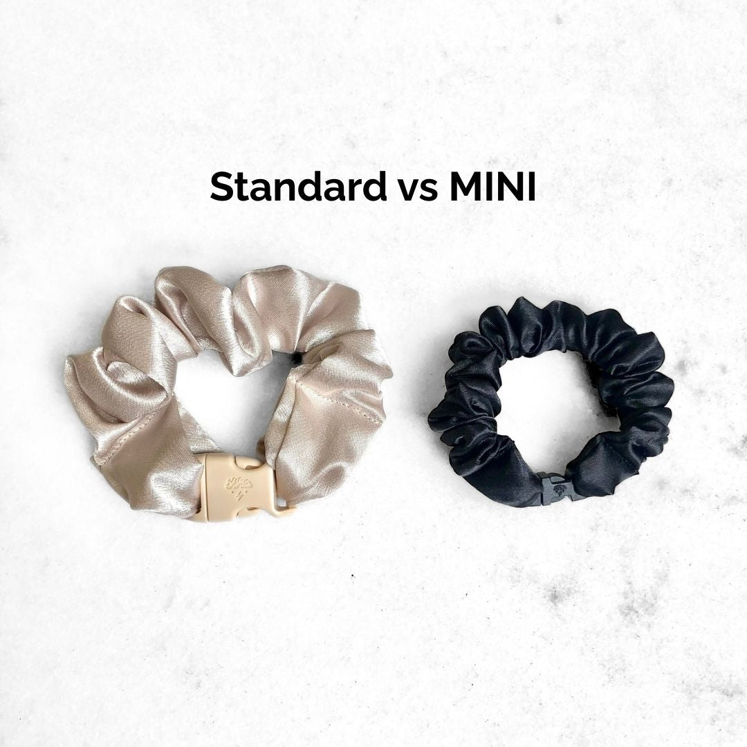 MINI 3-Pack Neutral Buckle Scrunchies Bundle - No Snagging, No Tangles