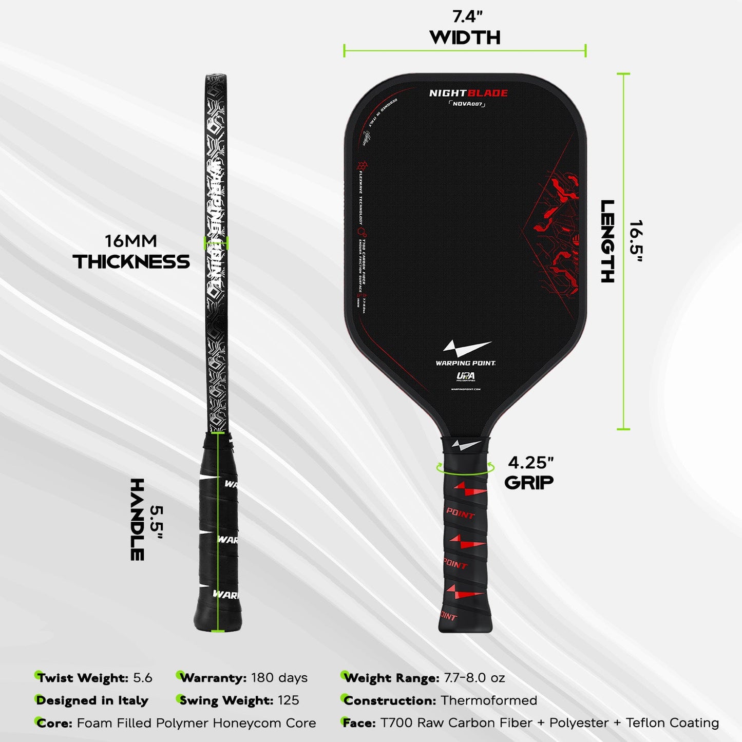 Nightblade Pickleball Paddle 14mm