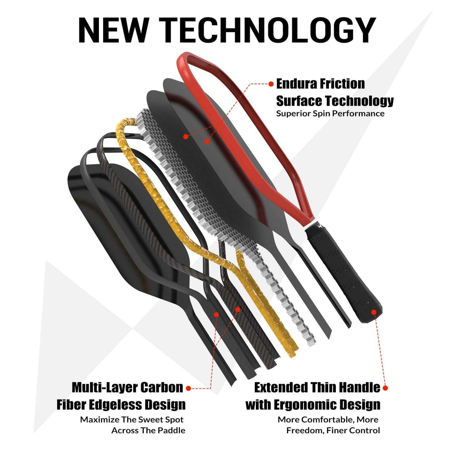 Grasp Power Pickleball Paddle 13mm T700 Carbon Fiber for Explosive Performance