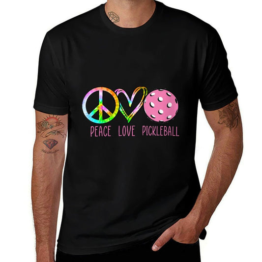 Womens Girls Pickleballs Retired Ladies Peace Love Pickleball  Heathered Texture T-Shirt