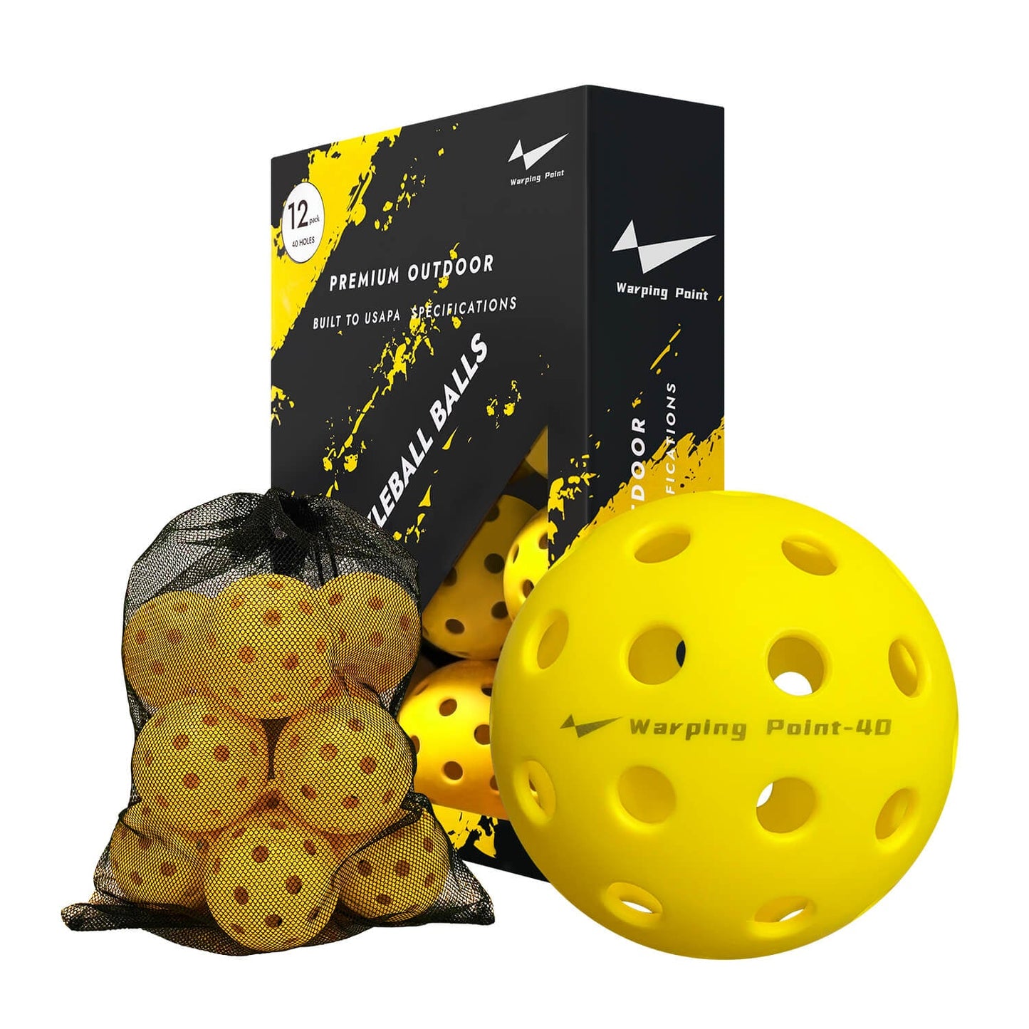 PRACTICE PICKLEBALLS - OOTDOOR - 12 PACK