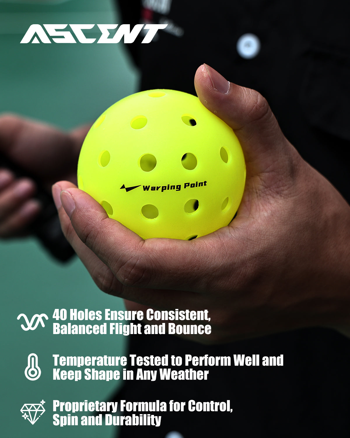 ASCENT OUTDOOR TOURNAMENT  PICKLEBALLS - 4 PACK