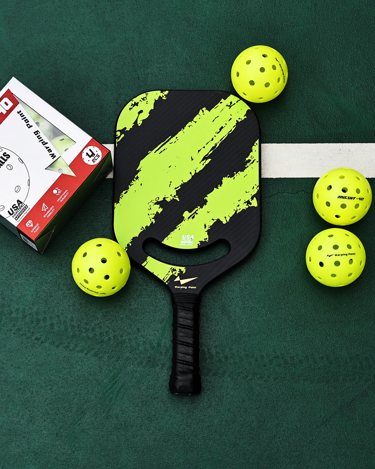 ASCENT OUTDOOR TOURNAMENT  PICKLEBALLS - 4 PACK
