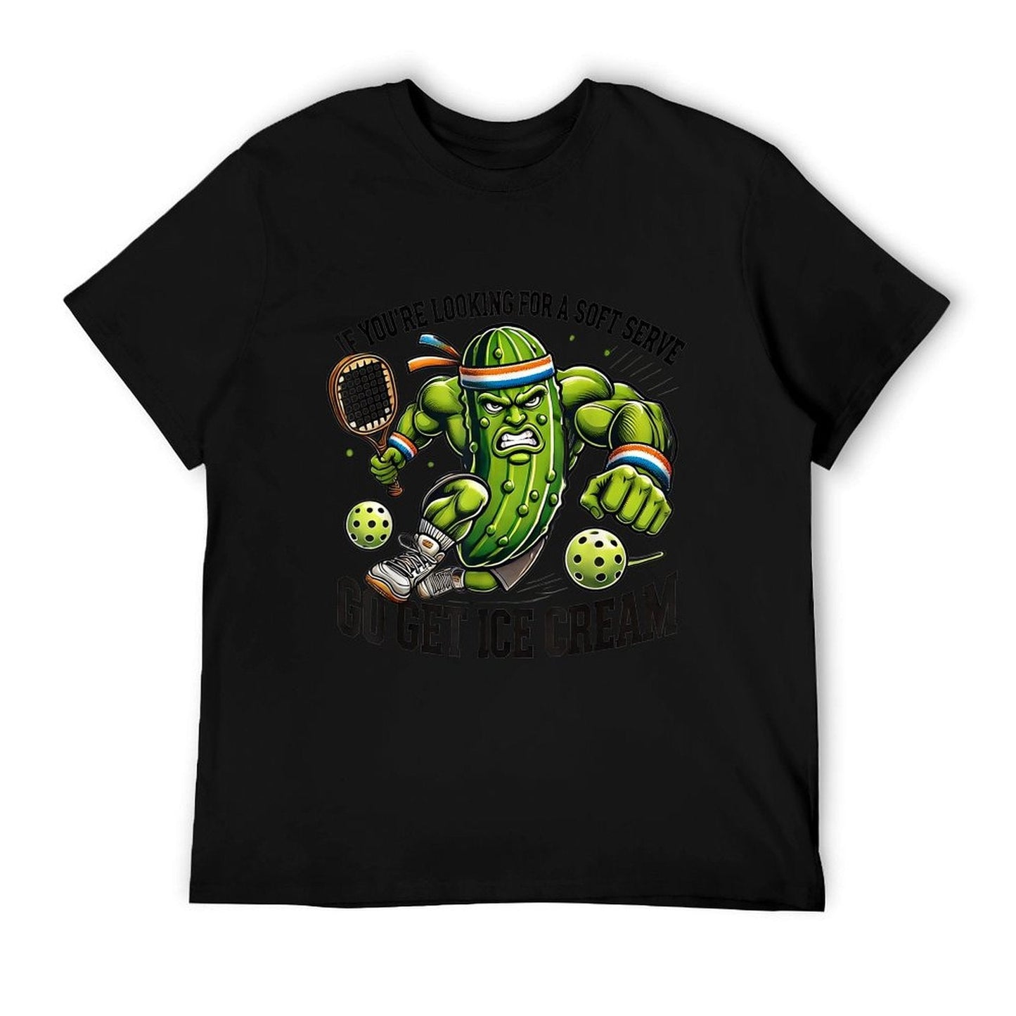 Funny Pickleball Lover Pun With A Pickle Playing Pickle Ball T-Shirt