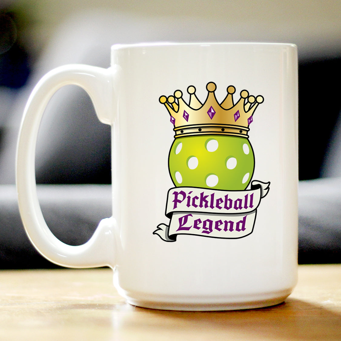 Pickleball Legend Coffee Mug Gifts for Picklers White Ceramic Coffee Cup