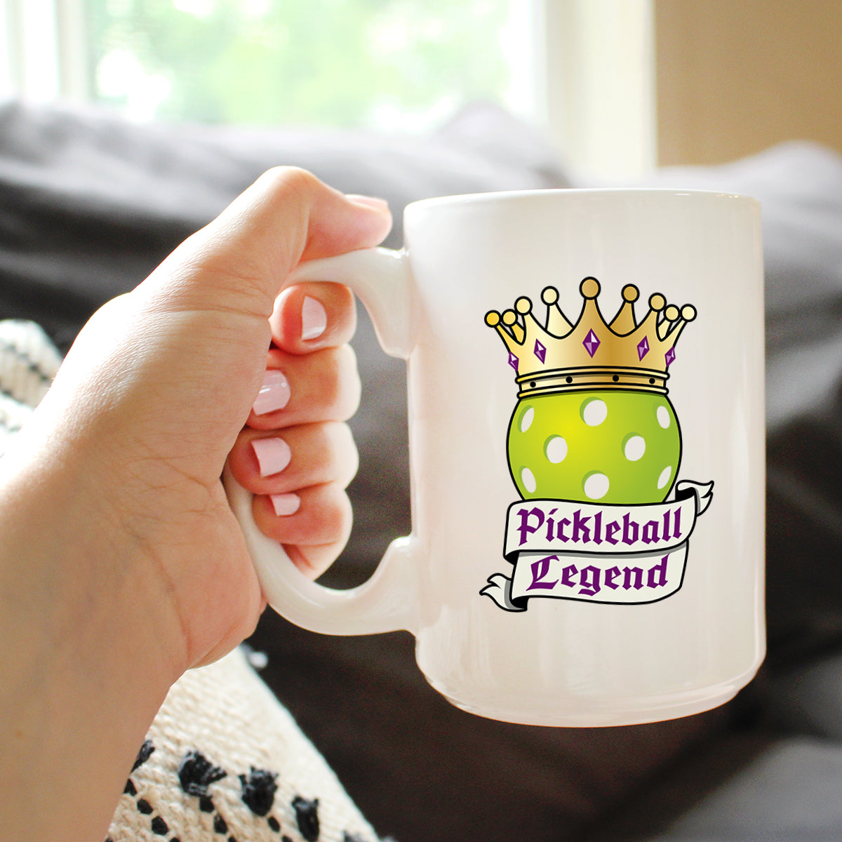 Pickleball Legend Coffee Mug Gifts for Picklers White Ceramic Coffee Cup