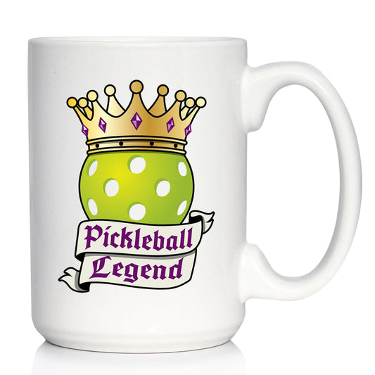 Pickleball Legend Coffee Mug Gifts for Picklers White Ceramic Coffee Cup