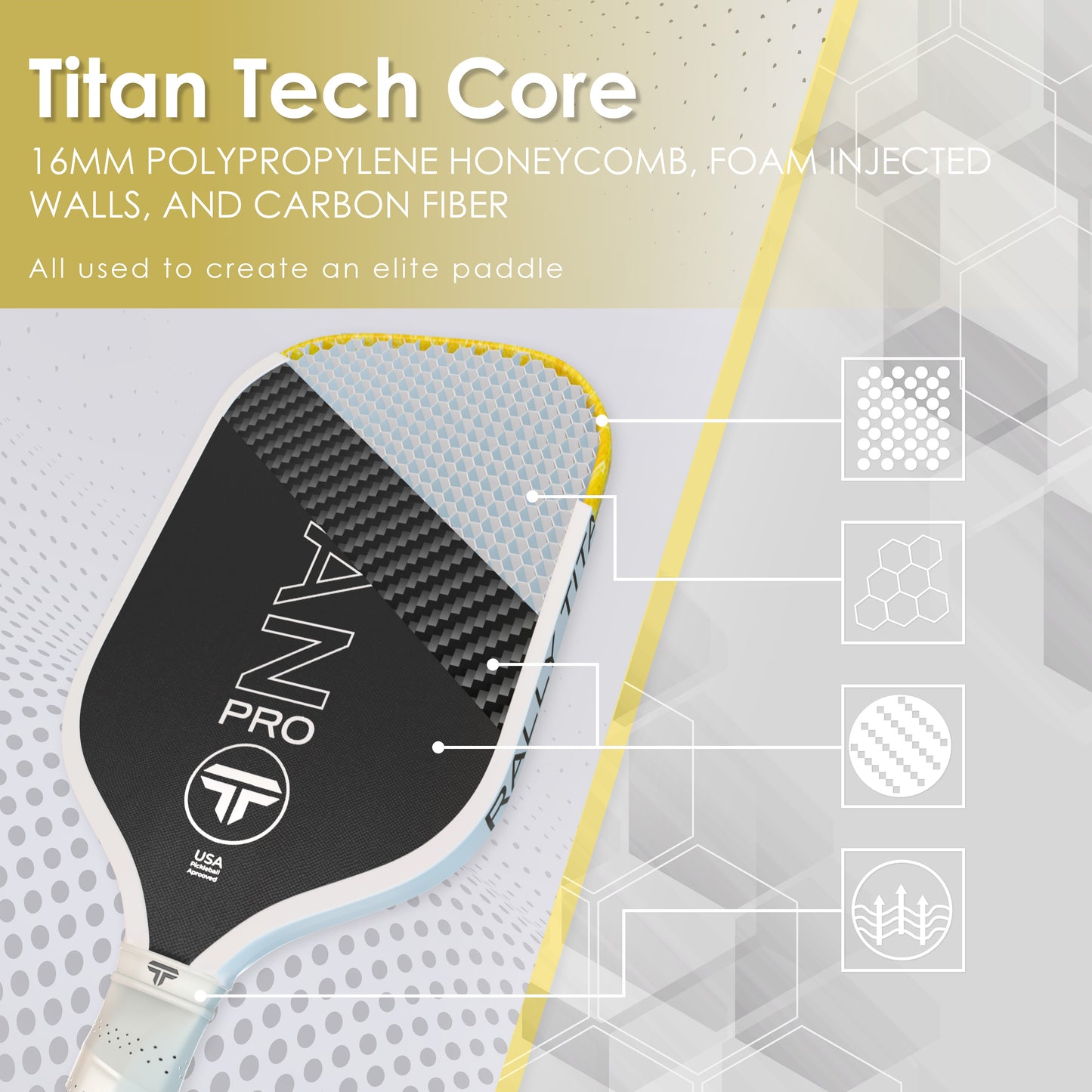 Titan Pro 16MM | Thermoformed Unibody Construction | Foam Injected Walls | T700 Titan Carbon Friction Surface | White with Pink Accents