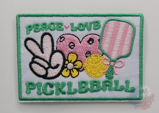 Peace Love Pickleball Iron-On PATCH