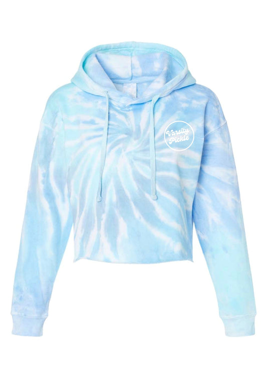 Tie-Dye Cropped Hooded Sweatshirt
